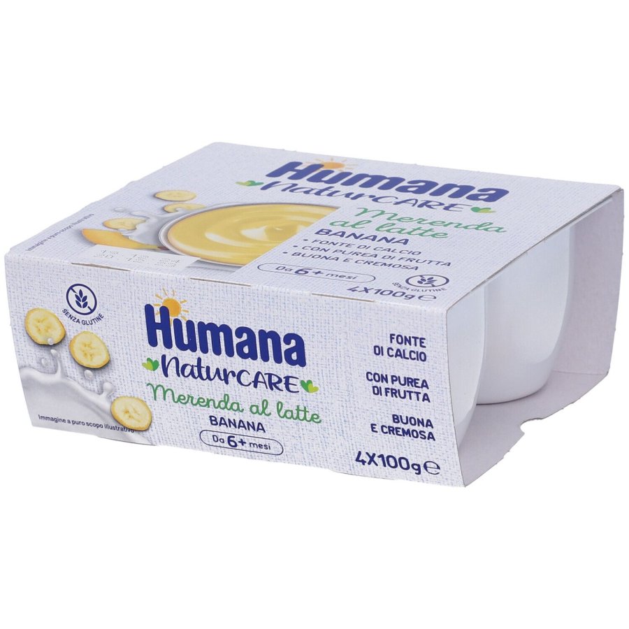 Humana Merenda Latte Banana, 4 x 100 g