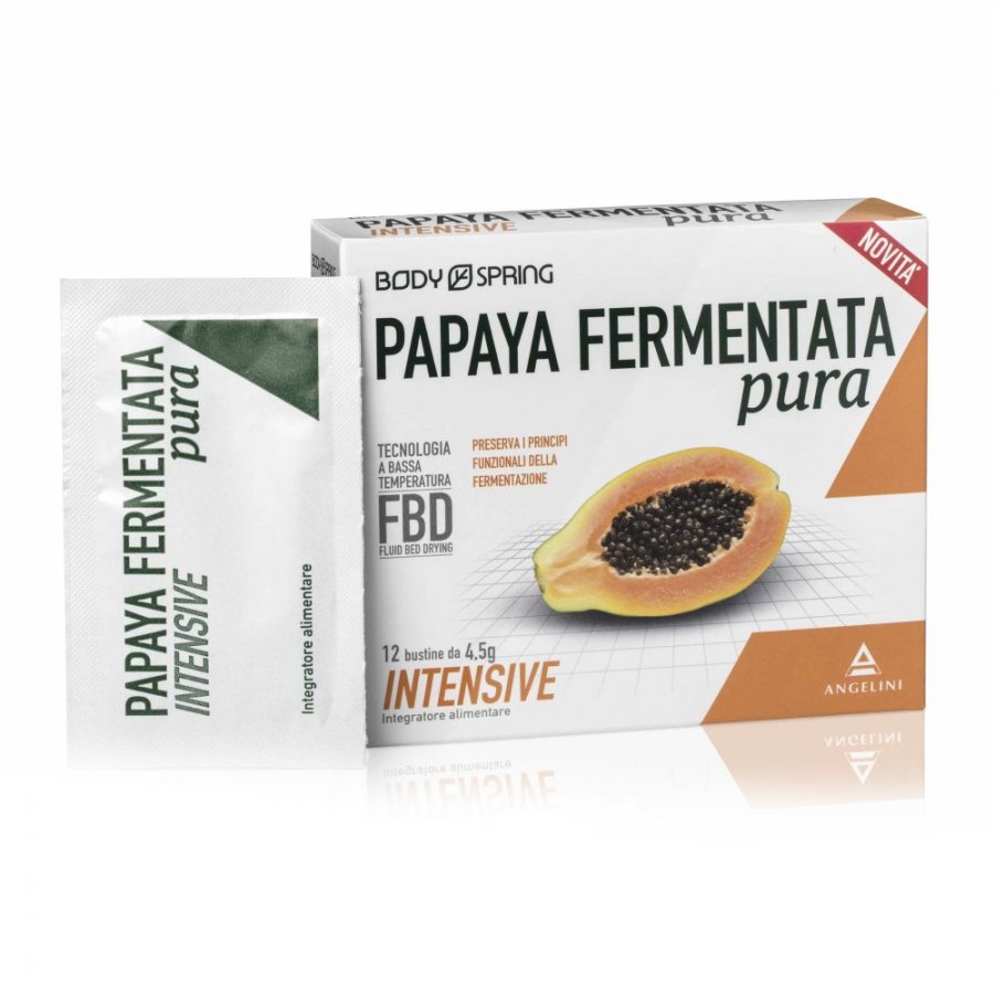 Body Spring Papaya Fermentata Pura Integratore Antiossidante 12 Bustine - Benessere Naturale per il Tuo Corpo