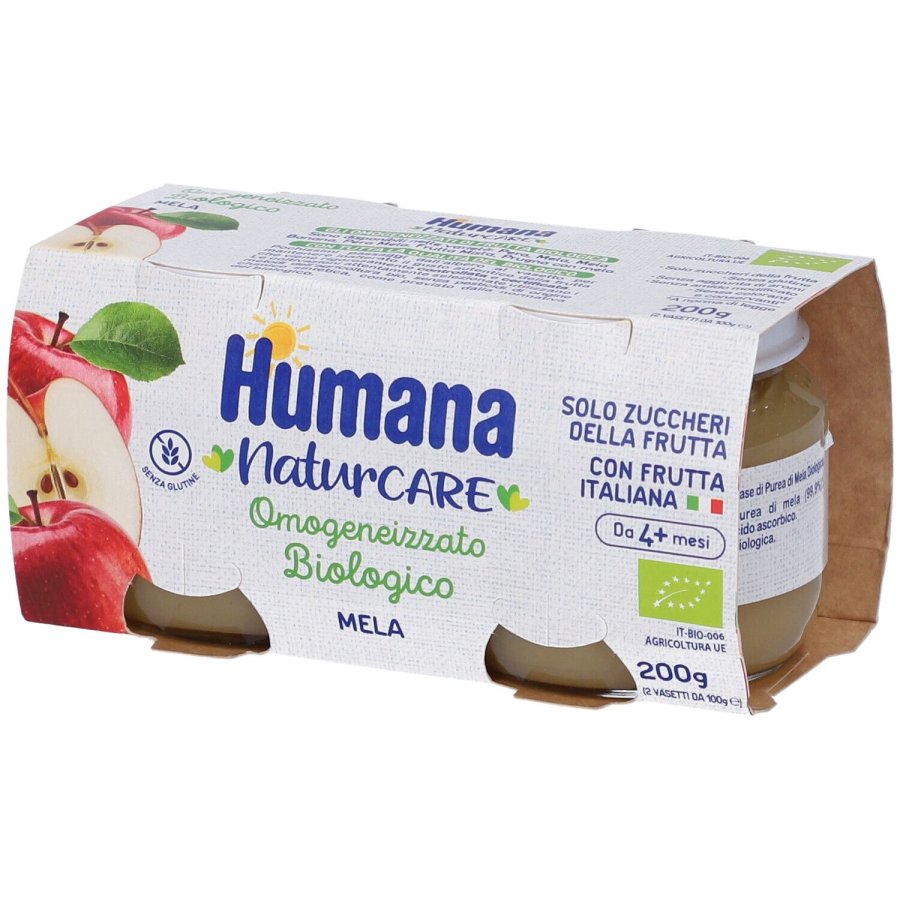 Humana, Omogeneizzato Mela Bio, 2 x 100 g