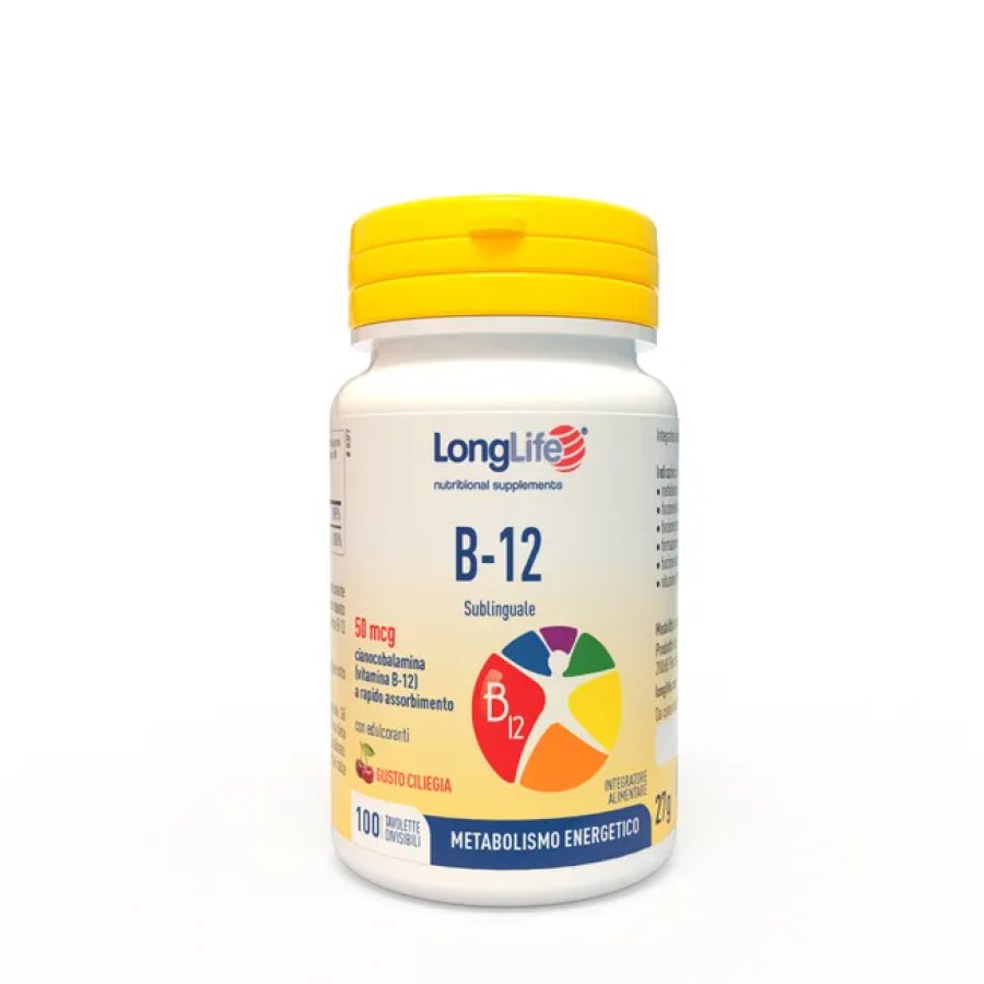 LongLife, B12 Sublinguale 50 Mcg, 100 Compresse