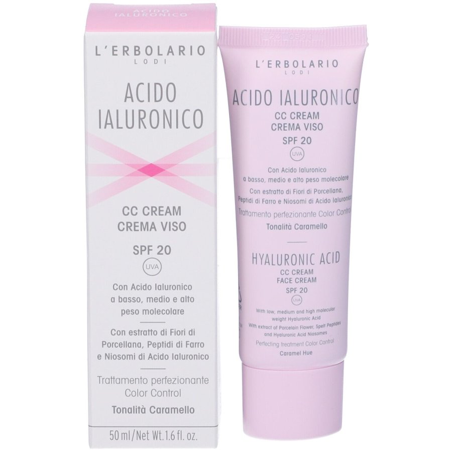 L'Erbolario CC Cream Tonalit&agrave; Caramello Acido Ialuronico, 50 ml