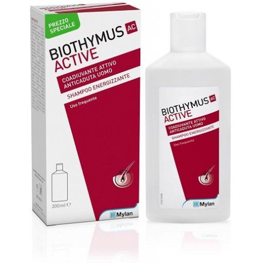 Biothymus AC Active Shampoo Energizzante Uomo 200ml - Rinforza i Capelli e Favorisce la Crescita