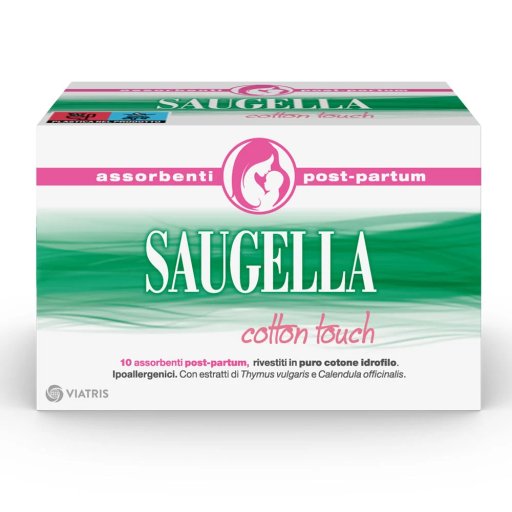 Saugella Cotton Touch Assorbenti Post Partum, 10 Pezzi Saugella Cotton Touch Assorbenti Post Partum, 10 Pezzi