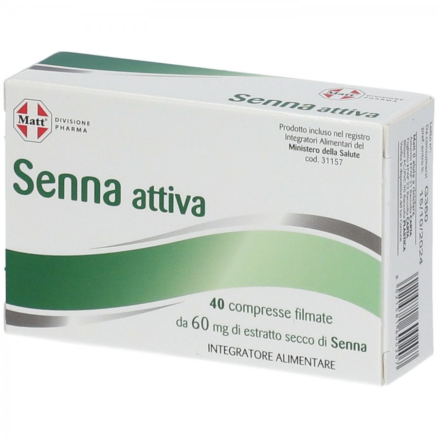 Matt Pharma Senna Attiva 40 Compresse - Integratore a base di estratto secco di senna