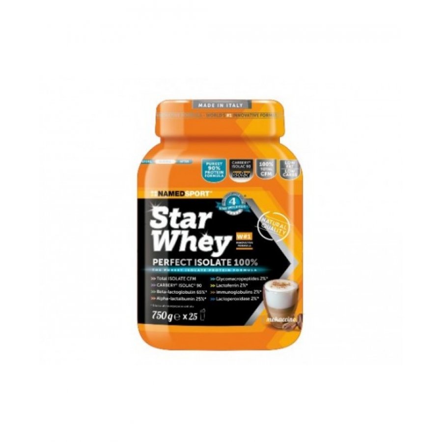 Named Sport - Star Whey Isolate Mokaccino Cream 750g - Integratore Proteico Isolato per Sportivi