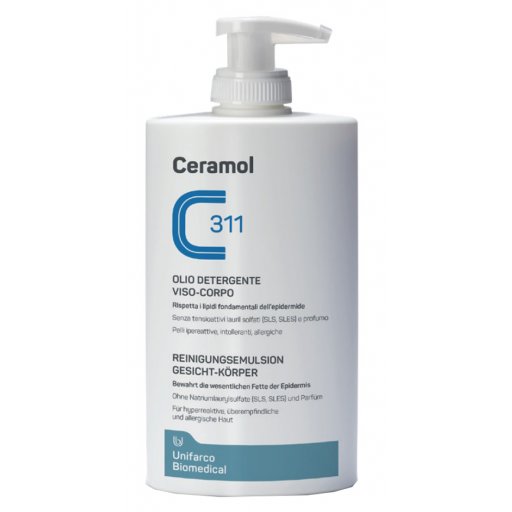 Ceramol 311 Olio Detergente Viso Corpo 400ml - Delicata Pulizia e Idratazione