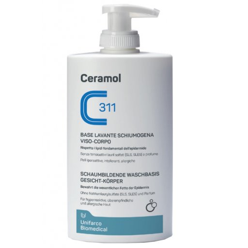 Ceramol 311 Base Lavante Schiumogena Viso-Corpo 400ml - Delicata Pulizia e Idratazione
