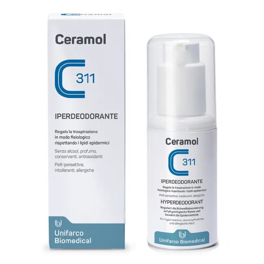 Unifarco, Ceramol 311 Iperdeodorante, 75 ml