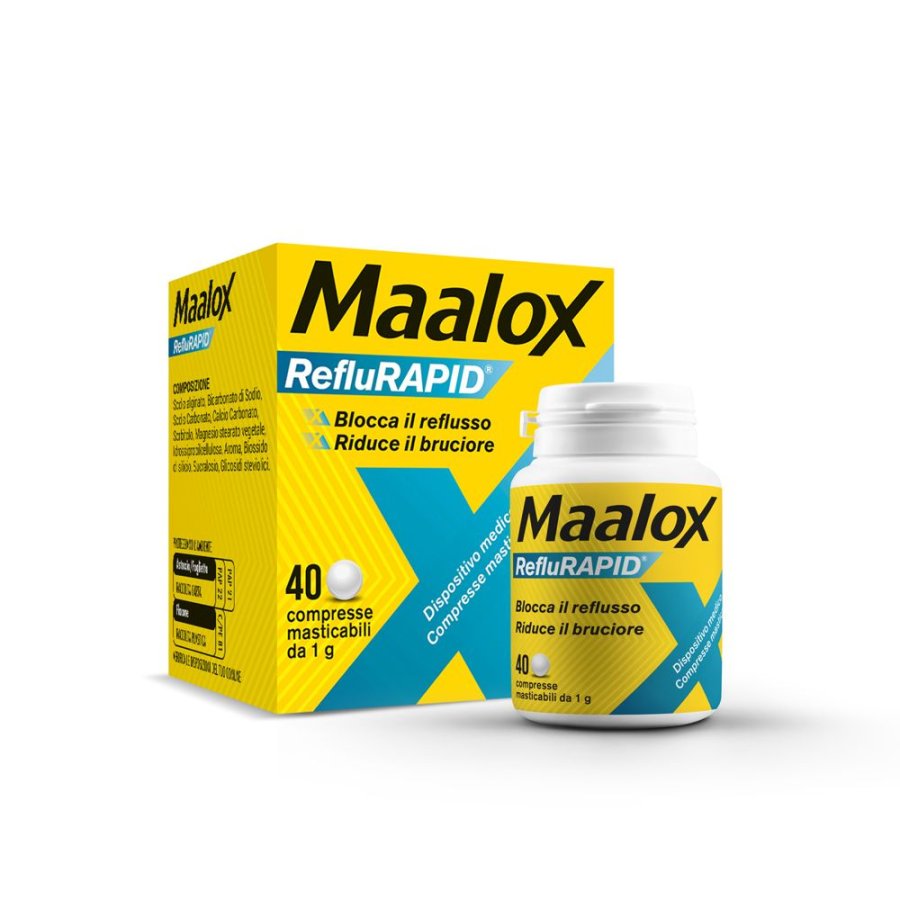Sanofi, Maalox Reflurapid, 40 Compresse