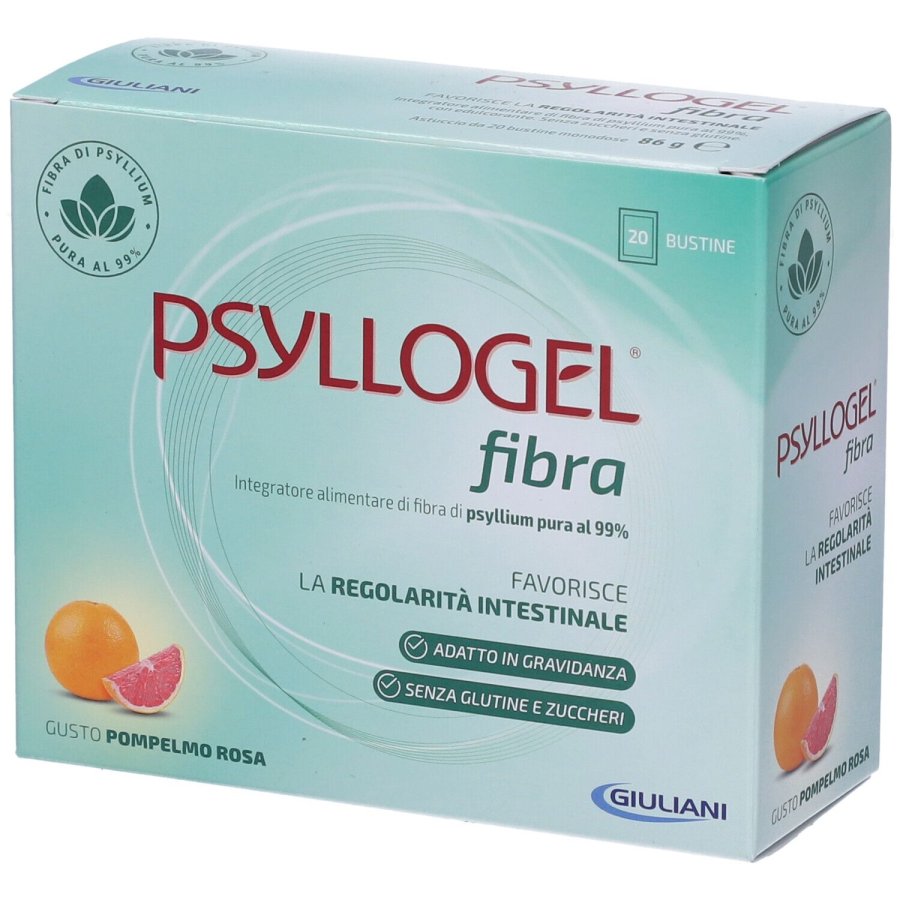 Nathura Psyllogel Fibra Gusto Pompelmo Rosa, 20 Bustine Nathura Psyllogel Fibra Gusto Pompelmo Rosa, 20 Bustine