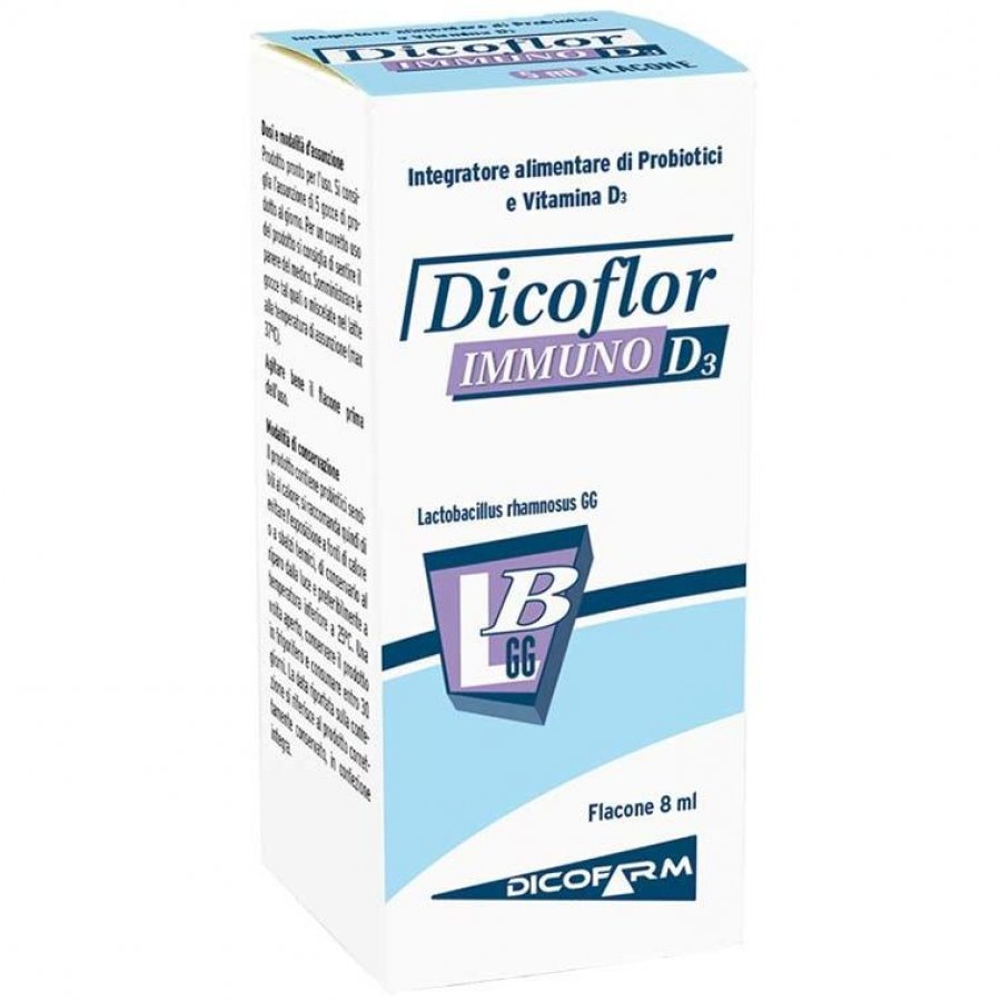 Dicoflor Immuno D3 8ml - Integratore Alimentare Probiotici e Vitamina D3