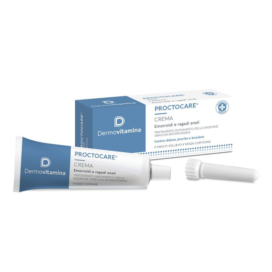 Dermovitamina, Proctocare Crema per Emorroidi e Ragadi Anali, 30 ml
