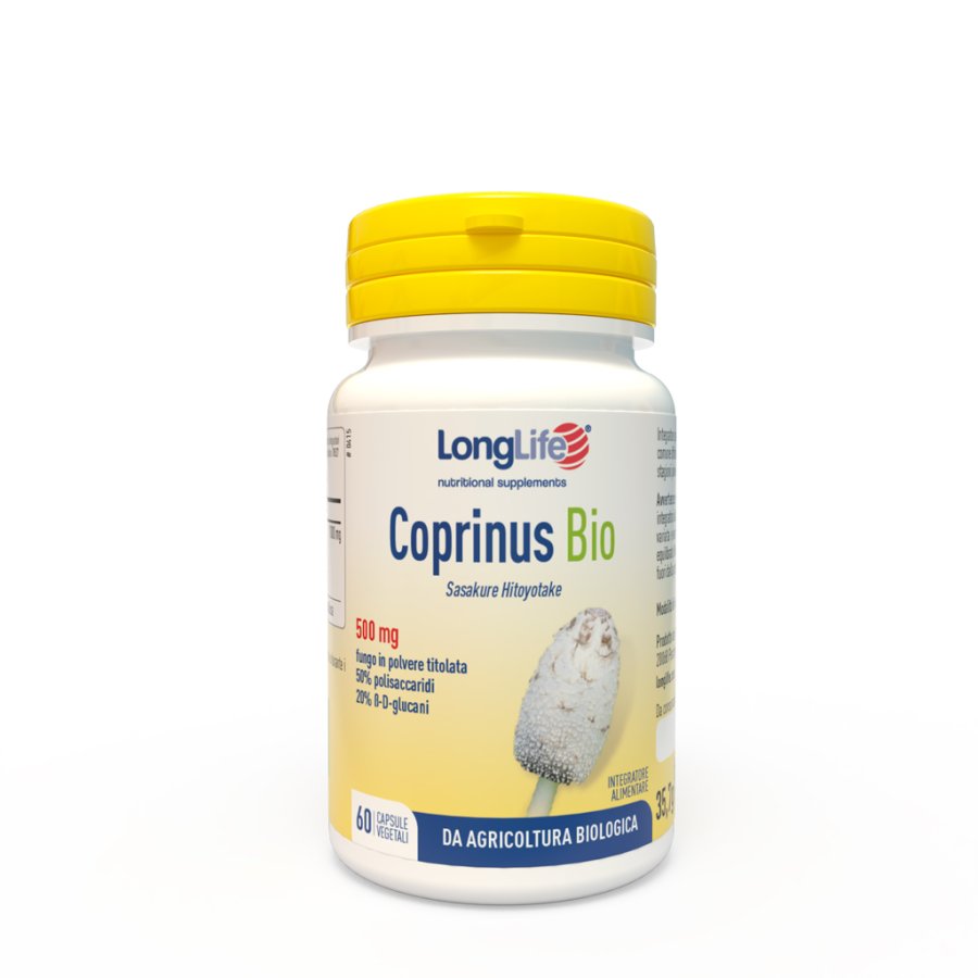 Longlife, Coprinus 500 mg Bio, 60 capsule