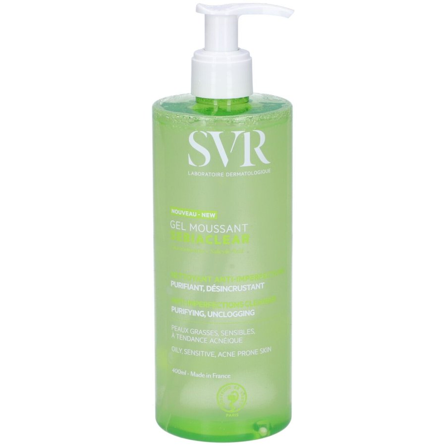 SVR Sebiaclear Gel Moussant Detergente Viso Senza Sapone 400 ml