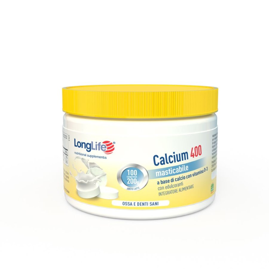 LongLife Calcium 400 Aroma Latte, 100 Compresse
