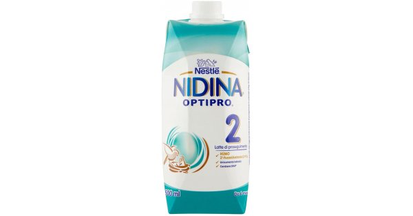 Nestlé - Nidina Optipro 2 Liquido 500ml - Latte di Proseguimento per  Lattanti