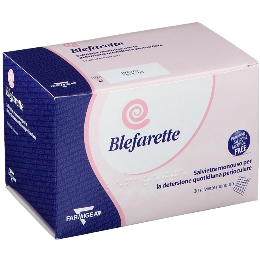 Blefarette, Salviette Monouso Per La Detersione Quotidiana Perioculare, 30 Pezzi