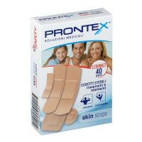 Prontex Skin Strips Cerotti Sterili Traspiranti e Resistenti 40 Pezzi Prontex Skin Strips Cerotti Sterili Traspiranti e Resistenti 40 Pezzi