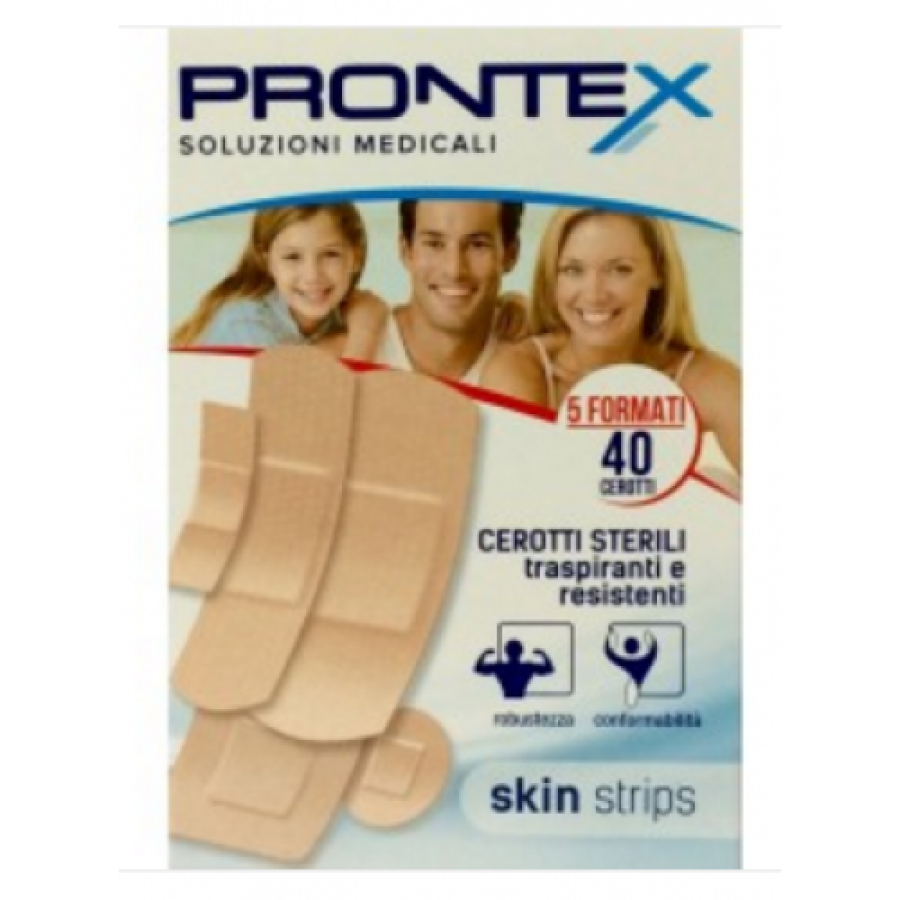 Prontex Skin Strips Cerotti Sterili Traspiranti E Resistenti 40 Pezzi