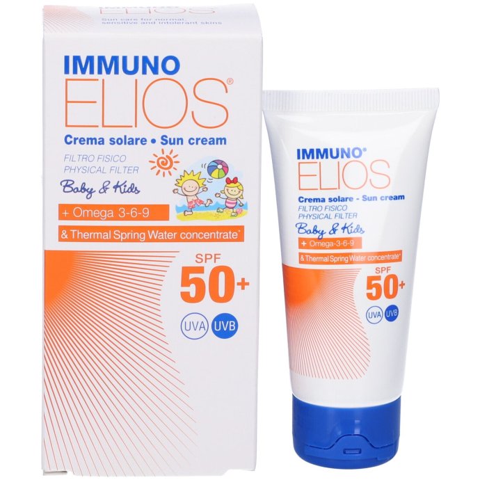 Immuno Elios - Crema Solare per Bambini SPF50+ 50ml - Protezione Solare Sicura e Delicata