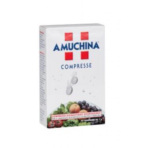 Angelini Amuchina 24 Compresse da 1g - Disinfettante per Frutta e Verdura