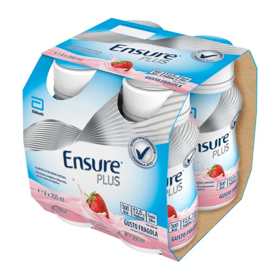 Ensure Plus Fragola, 4 x 200 ml 
