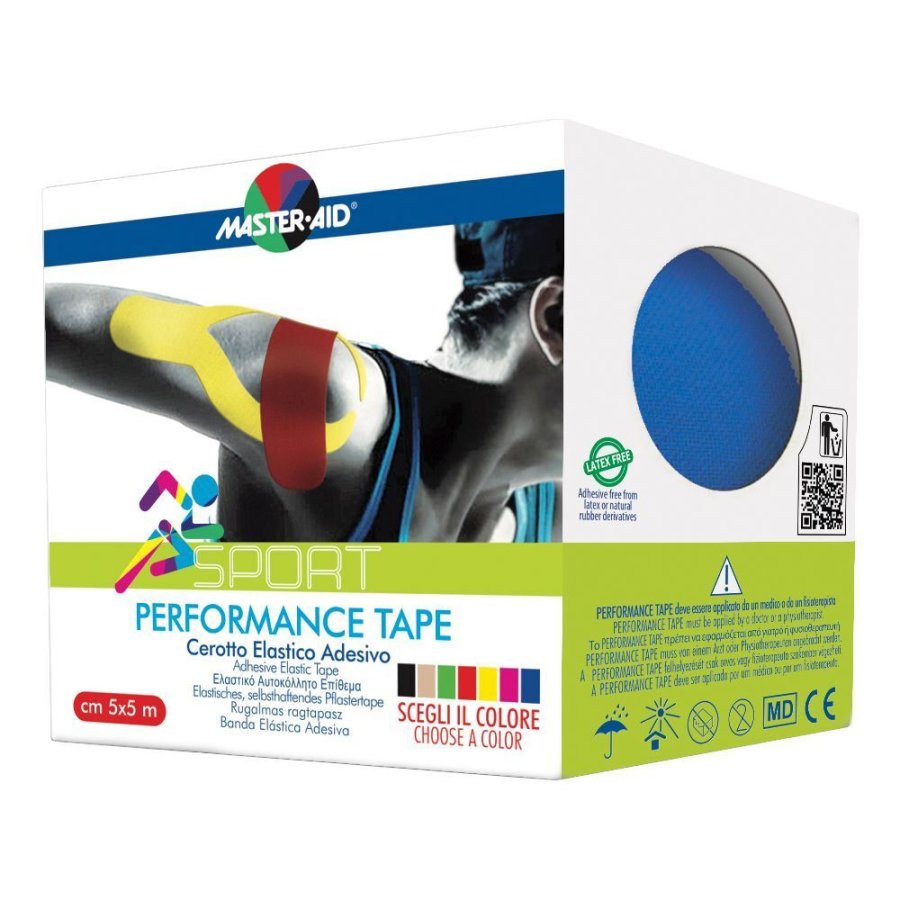 Master-Aid Sport Perform Blu Taping Neuromuscolare, 5 x 500 cm Master-Aid Sport Perform Blu Taping Neuromuscolare, 5 x 500 cm