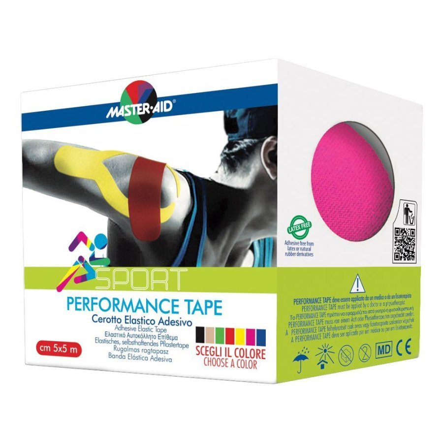 Master-Aid Sport Perform Pink Taping Neuromuscolare, 5 x 500 cm Master-Aid Sport Perform Pink Taping Neuromuscolare, 5 x 500 cm