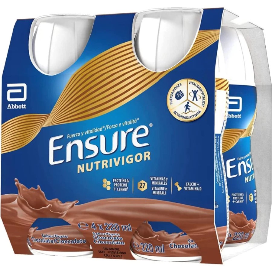 Abbott, Ensure Nutrivigor Cioccolato, 4 x 220 ml