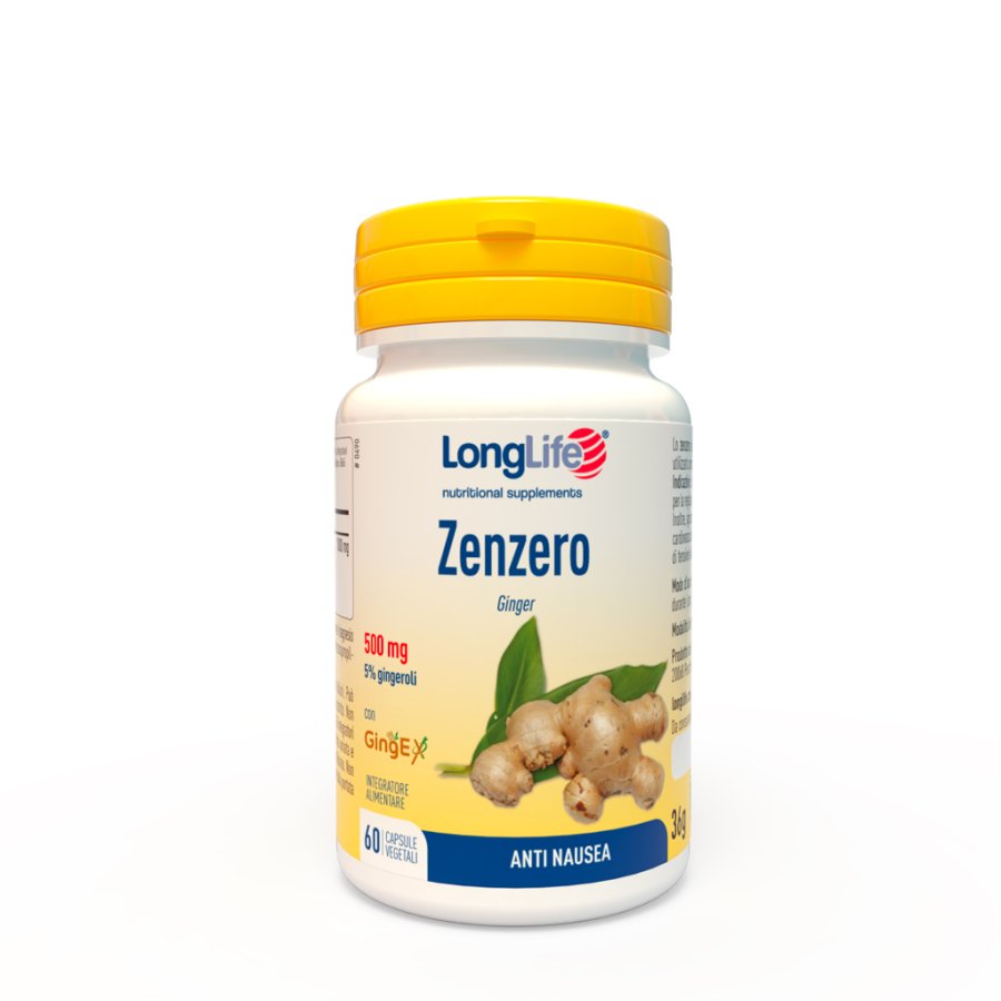 Longlife, Zenzero, 60 Capsule Vegetali 