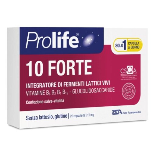 Prolife 10 Forte, Integratore Alimentare, 20 Capsule