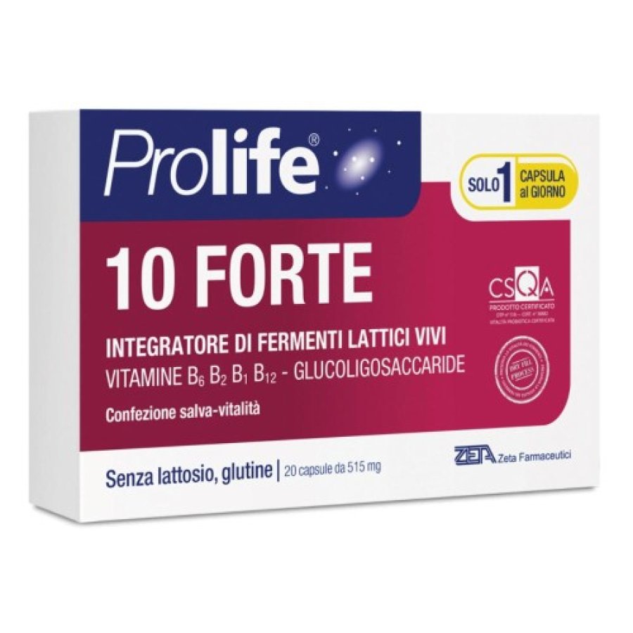Prolife 10 Forte, Integratore Alimentare, 20 Capsule