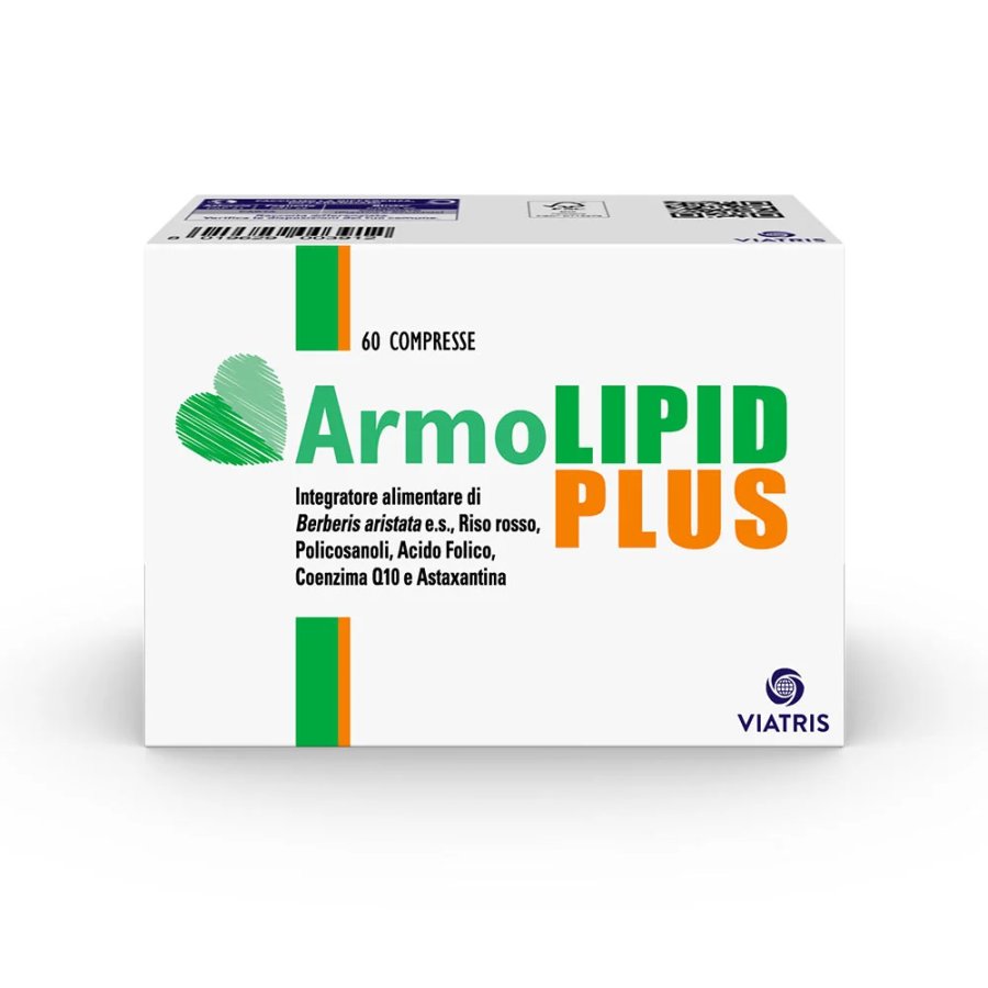 ArmoLipid Plus, Integratore Alimentare con Riso Rosso, 60 Compresse