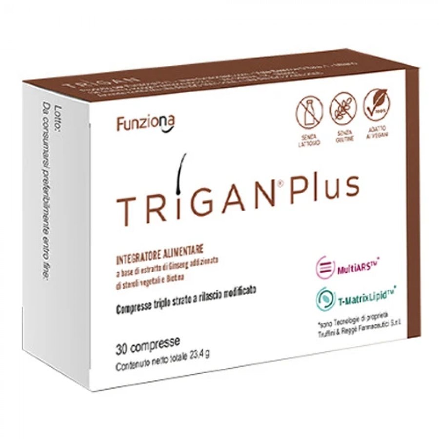 Trigan Plus Integratore Capelli 30 Compresse - Ginseng, Fitosteroli, Biotina