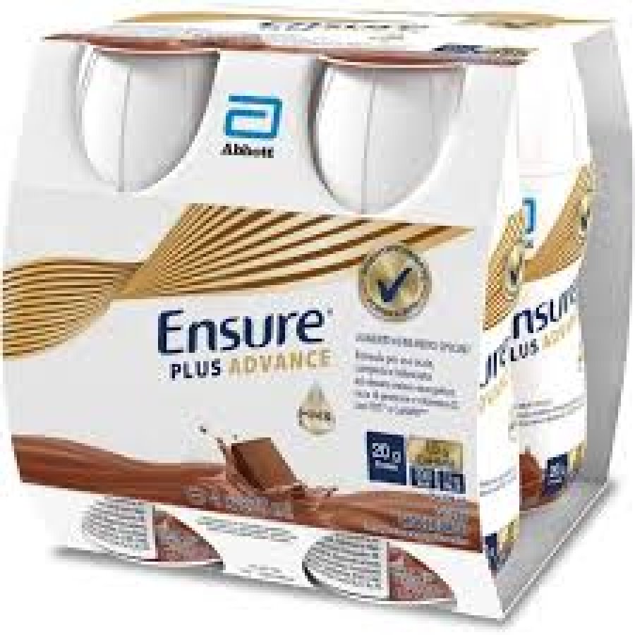 Ensure Plus Advance Supplemento Nutrizionale Gusto Cioccolato 4x220 ml - Supplemento Nutrizionale Orale per Recupero Muscolare