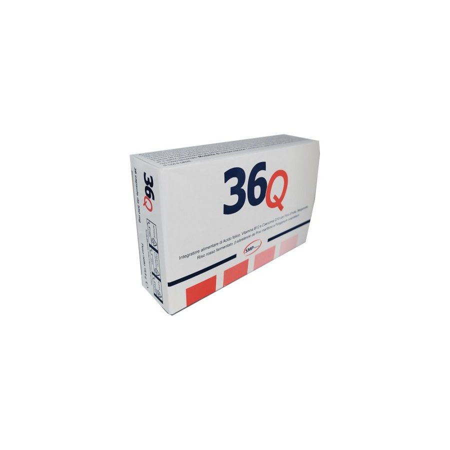  36Q Integratore Alimentare 36 Capsule - Vitamina B12, Acido Folico, Riso Rosso Fermentato