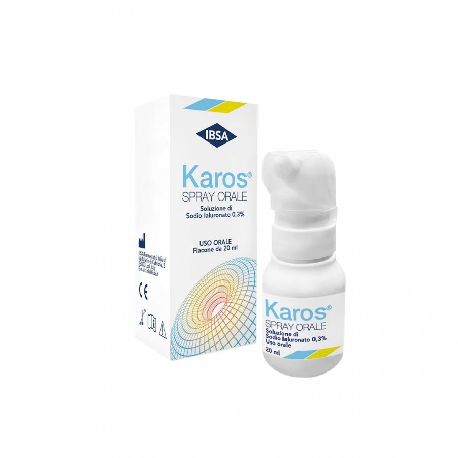Karos Spray Orale 0,3% 20ml - Soluzione Antisettica per Gola e Bocca