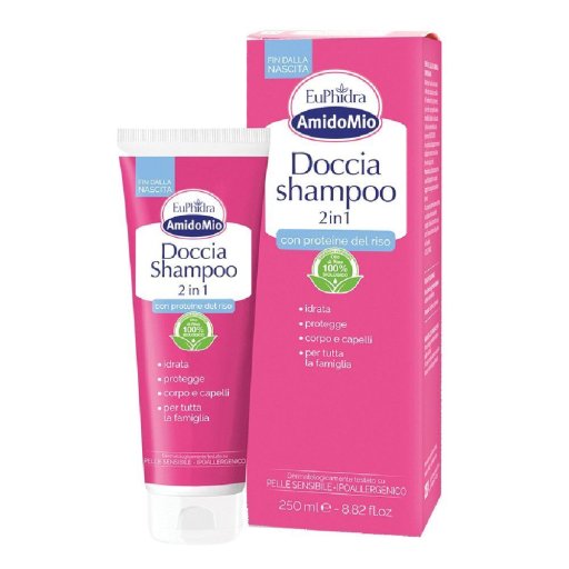Euphidra Amido Doccia Shampoo 2 in 1 250ml - Idratazione Profonda per Capelli e Pelle
