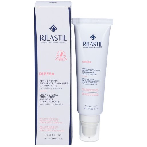 Rilastil, Difesa Crema Sterile per Pelli Sensibili e Reattive, 50 ml