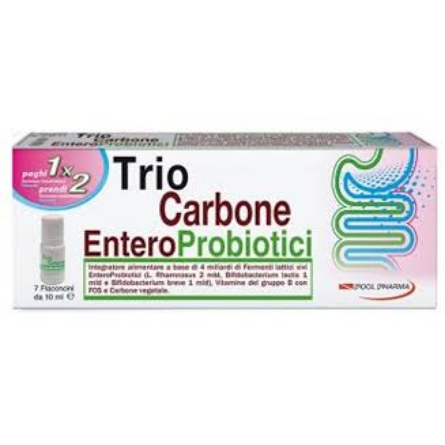 Triocarbone Enteroprobiotici 7 Flaconcini da 10ml - Integratore a Base di Enteroprobiotici