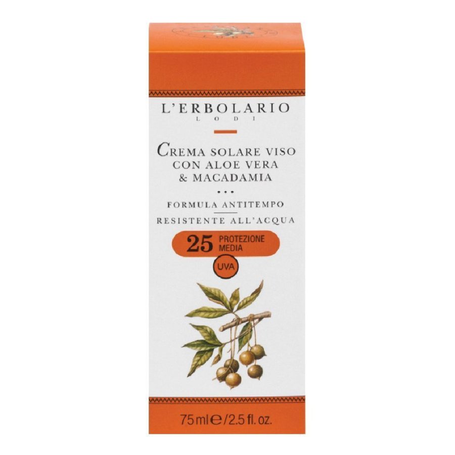 L&rsquo;Erbolario Crema Solare Viso SPF25, 75 ml