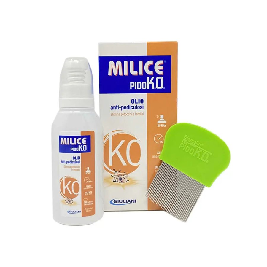 Milice Pido K.O. Olio Anti Pediculosi Spray 75 ml + Pettinino Omaggio