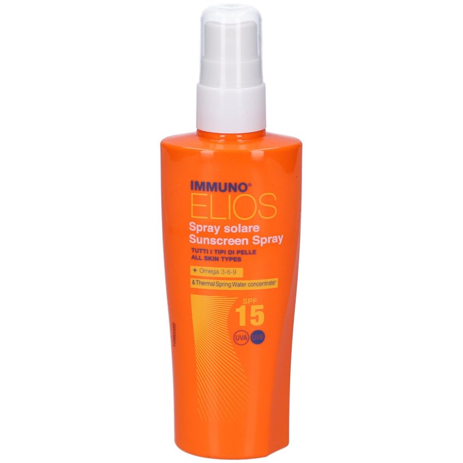 Immuno Elios - Spray Solare SPF15 200ml - Protezione Solare Leggera per una Pelle Radiante