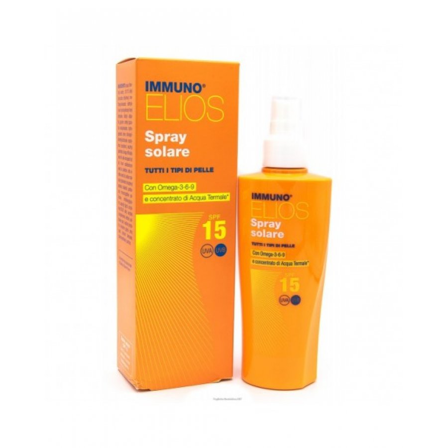 Immuno Elios - Spray Solare SPF15 200ml - Protezione Solare Leggera per una Pelle Radiante