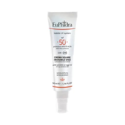 Euphidra Kaleido UV System Crema Solare Viso SPF50+ Invisible, 50 ml Euphidra Kaleido UV System Crema Solare Viso SPF50+ Invisible, 50 ml