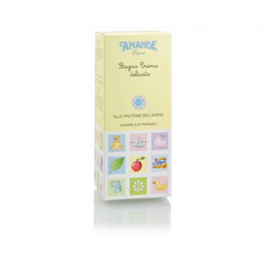 L'Amande Enfant Bagno Crema Delicato 250ml - Detergente per la Pelle Delicata dei Neonati e dei Bambini