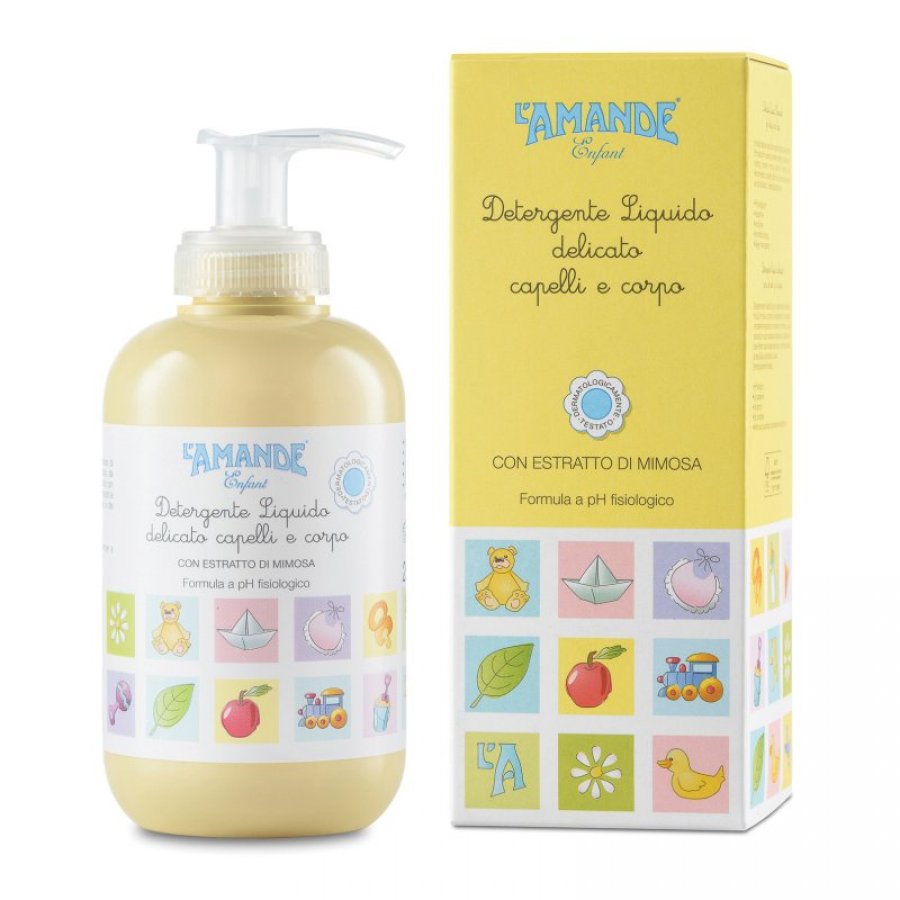 L'Amande Detergente Liquido 250ml - Delicato Igiene per Neonati e Bambini
