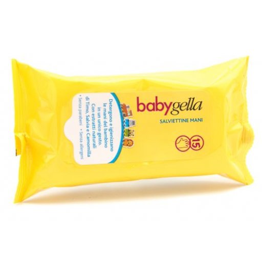 Babygella Salviettine Detergenti Mani 15 Pezzi - Salviette Idratanti per la Pulizia delle Mani