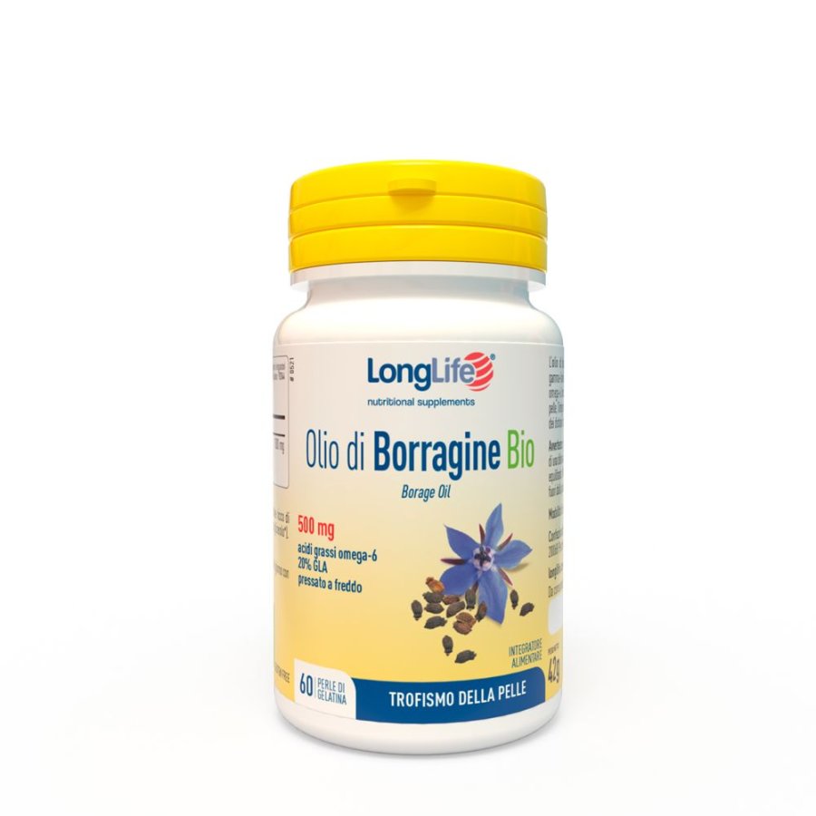 LongLife Olio di Borragine Bio,60 Perle
