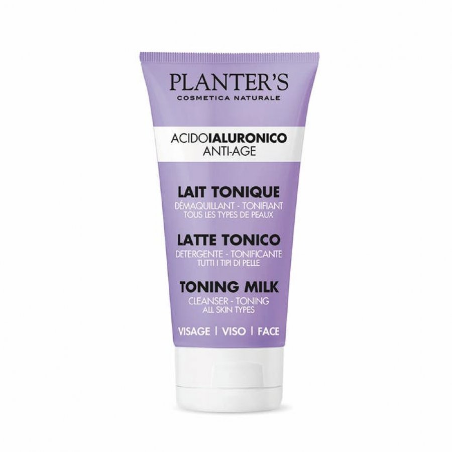 Planter's - Acido Ialuronico Anti-Age Latte Tonico 60ml, Idratazione e Tonificazione per una Pelle Giovane